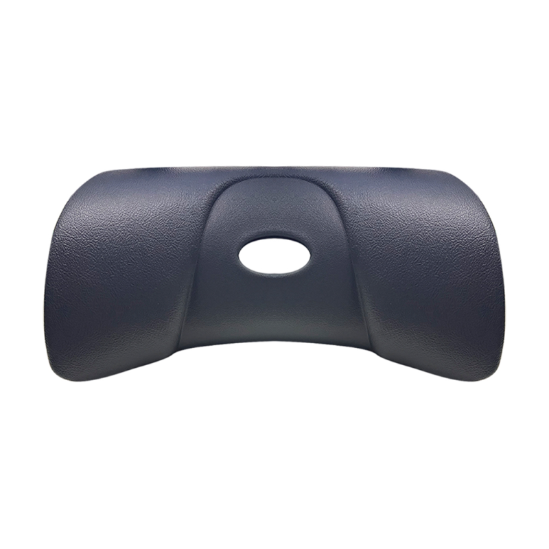 Zagłówek klinowy do spa ogrodowego w kolorze ciemnoszarym, profilowany kształt, wykonany z wytrzymałej pianki EVA, odporny na wilgoć i wysoką temperaturę