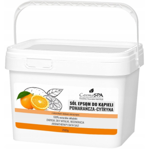 Sól Epsom do kąpieli CosmoSPA z olejkiem pomarańczowym i cytrynowym – energia, siły witalne, regeneracja – 2,5 kg