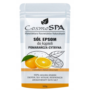 Sól Epsom do kąpieli CosmoSPA POMARAŃCZA CYTRYNA 500g energia regeneracja VEGAN