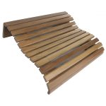 Profilowany zagłówek do sauny 4Living z ciemnego drewna – elegancja i wygoda