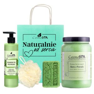 Zestaw do kąpieli CosmoSPA ZIELONY – prezent w eleganckiej torebce