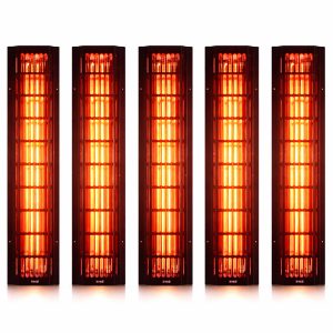 Zestaw 5x Promiennik podczerwieni do sauny Infrared VITALSUN 350 W Czarny Flokowany VITAE Dr Fischer