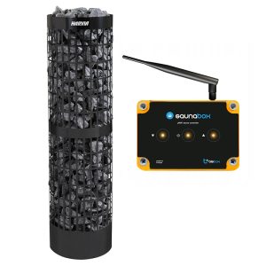 Zestaw Piec Harvia Cilindro Pro PC100E/135E Black steel + Sterownik SaunaBox PRO