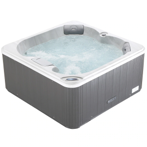 Spa ogrodowe RS10 4 osobowe 12 dysz akryl Biało-Szary obudowa Antracyt 160×160