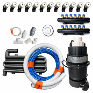 Zestaw do hydromasażu powietrznego 12 dysz 700W 1HP do balii SPA ogrodowego | Dmuchawa AT700 230V