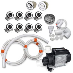 Zestaw hydromasażu wodnego 8 dysz do balii i SPA ogrodowego + Pompa 1100W 1,5HP 440 l/min