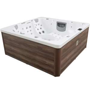 Spa ogrodowe Frost-KOLD 7 osobowe 86 dysz akryl Biały obudowa Dąb surowy 230x230