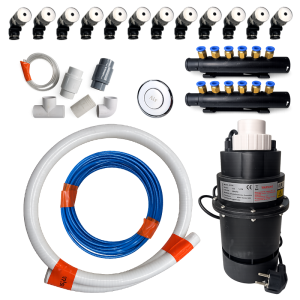 Zestaw do hydromasażu powietrznego 12 dysz 700W 1HP do balii SPA ogrodowego | Dmuchawa AT700 230V