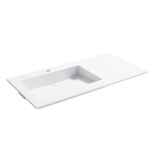 Umywalka wpuszczana z kamienia syntetycznego prostokątna UM-0062 90X46X11CM