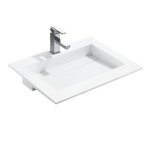 Umywalka wpuszczana z kamienia syntetycznego prostokątna UM-0061 60X46X11CM