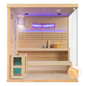 MO-EP4S LEWA Sauna sucha z piecem HARVIA 8 kW 175X140X190CM