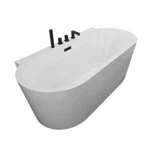 MO-1014D Wanna wolnostojąca z baterią czarną 170X80X59CM