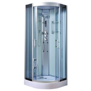 MO-0513BS BIAŁA Kabina prysznicowa z hydromasażem i sauną parową 90X90X215CM