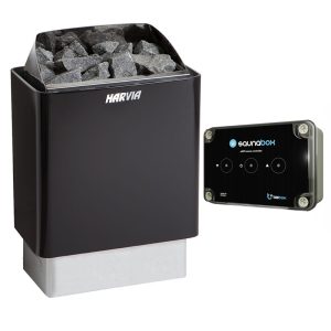 Zestaw Piec elektryczny do sauny Harvia KIP45E Black 4,5kW + sterownik Saunabox