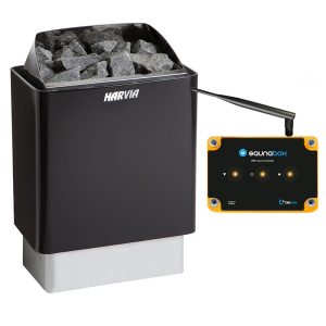 Zestaw Piec elektryczny do sauny Harvia KIP45E Black 4,5kW + Saunabox PRO