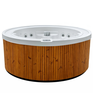 SPA ogrodowe 7 osobowe 61 dysz akryl Biały perła obudowa Termodrewno 240x240