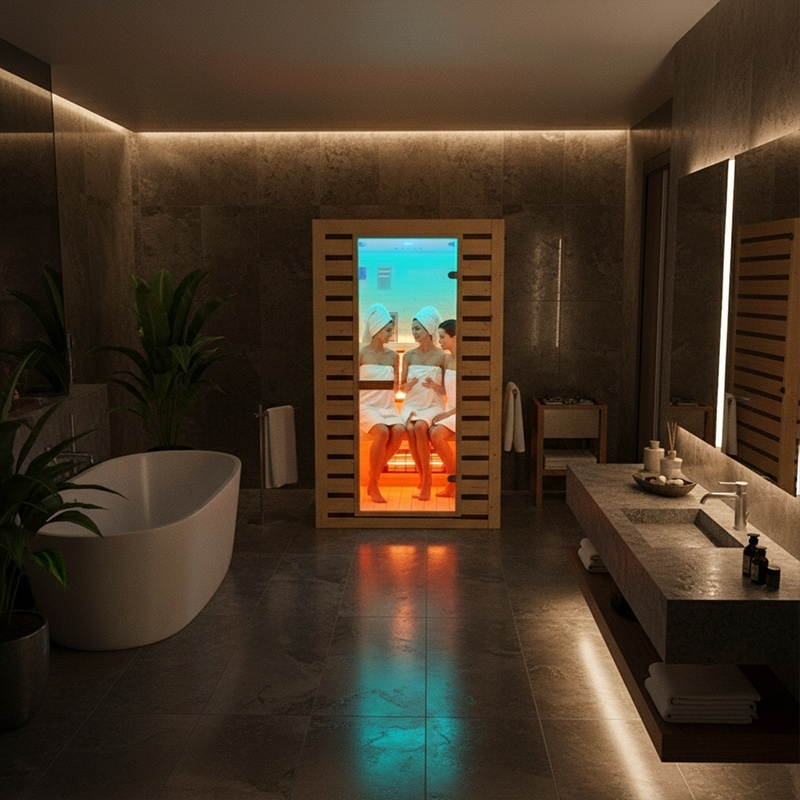 Sauna sucha Infrared TROMSO 2 osobowa 230V 120x105x190cm - obrazek 15