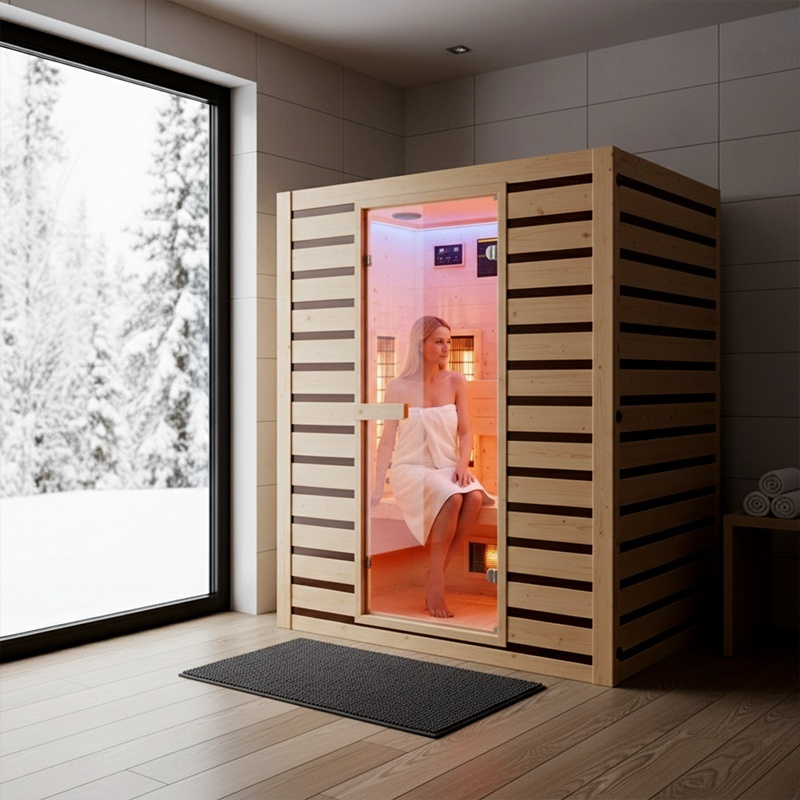Sauna sucha Infrared TROMSO 3 osobowa 230V 153x110x190cm - obrazek 11