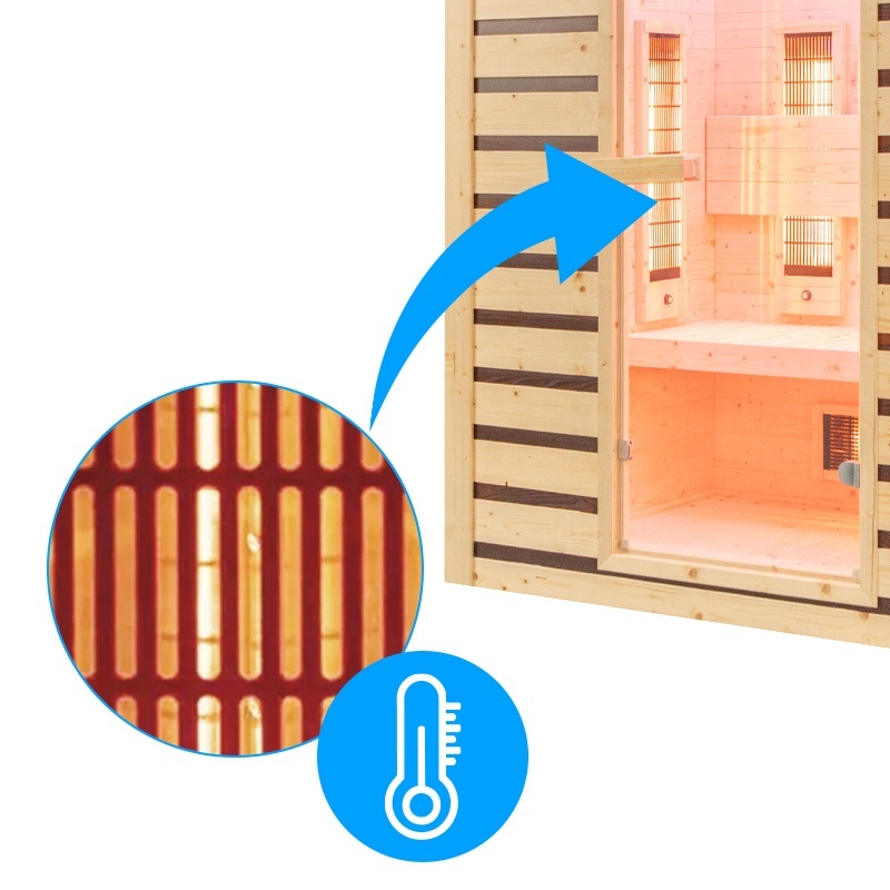 Sauna sucha Infrared TROMSO 3 osobowa 230V 153x110x190cm - obrazek 16