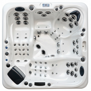 Spa ogrodowe 5 osobowe 83 dysze akryl Biała perła obudowa Czarna 230x230