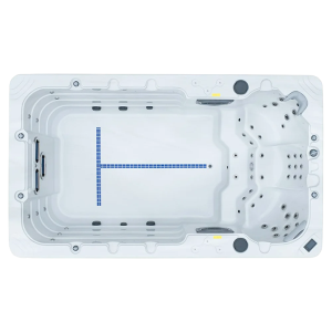 Spa ogrodowe Swim Spa PS385 60 dysz akryl Biało-szary obudowa Szara deska 385x220