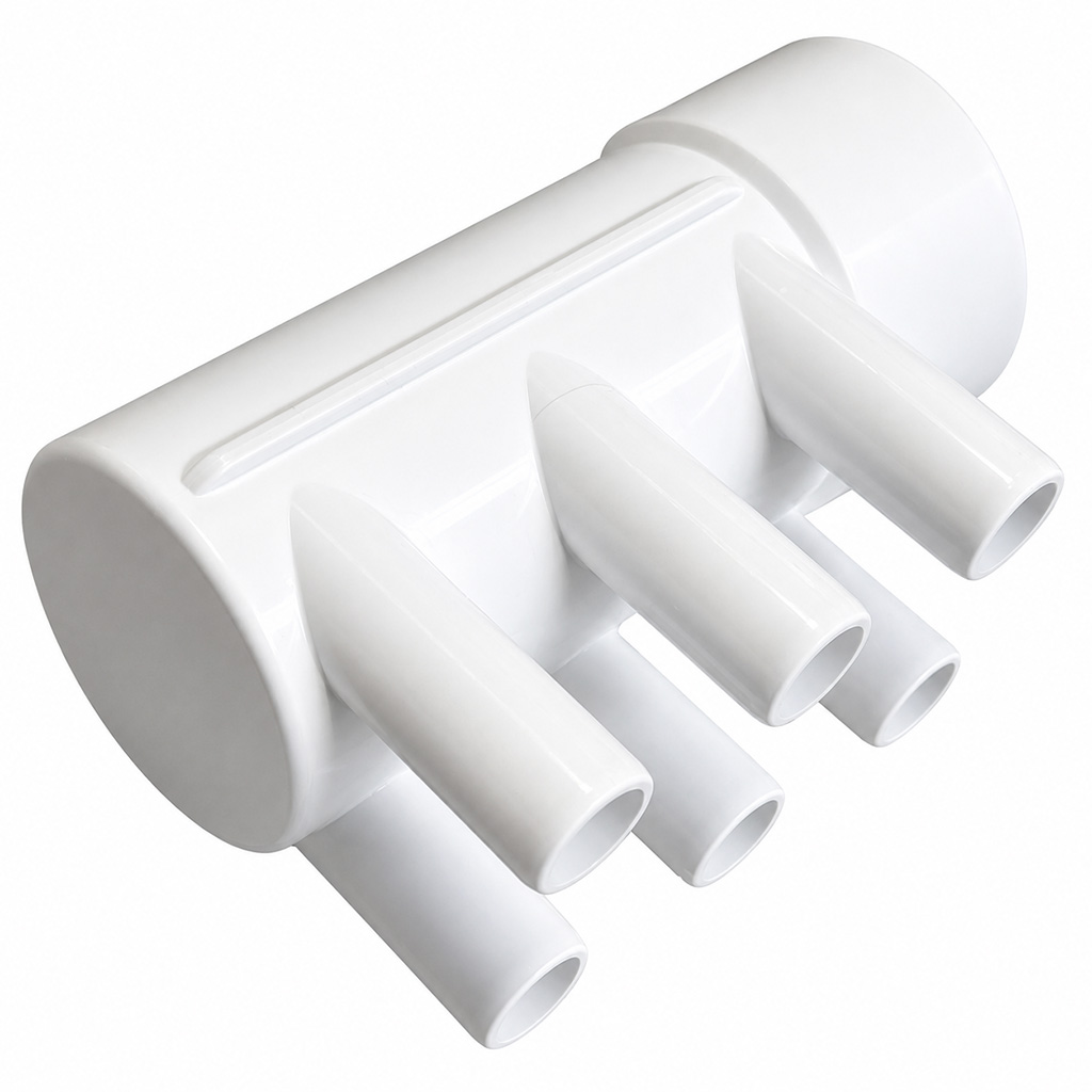Rozdzielacz PVC 2 cale zamknięty 6 wyjść 3/4 cala do hydromasażu SPA ogrodowego