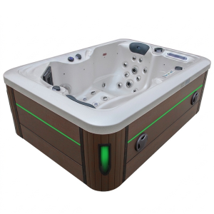 Spa ogrodowe 2 osobowe 49 dysz akryl Gypsum obudowa Kawa 195×140