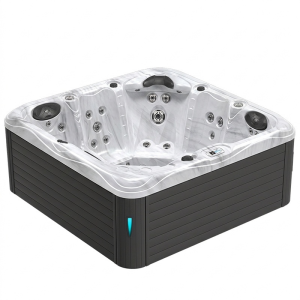 Spa ogrodowe 752 5 osobowe 40 dysz akryl Biały marmurek obudowa Antracyt 200x200