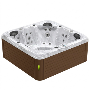 Spa ogrodowe 752 5 osobowe 40 dysz akryl Biały marmurek obudowa Kawa 200x200