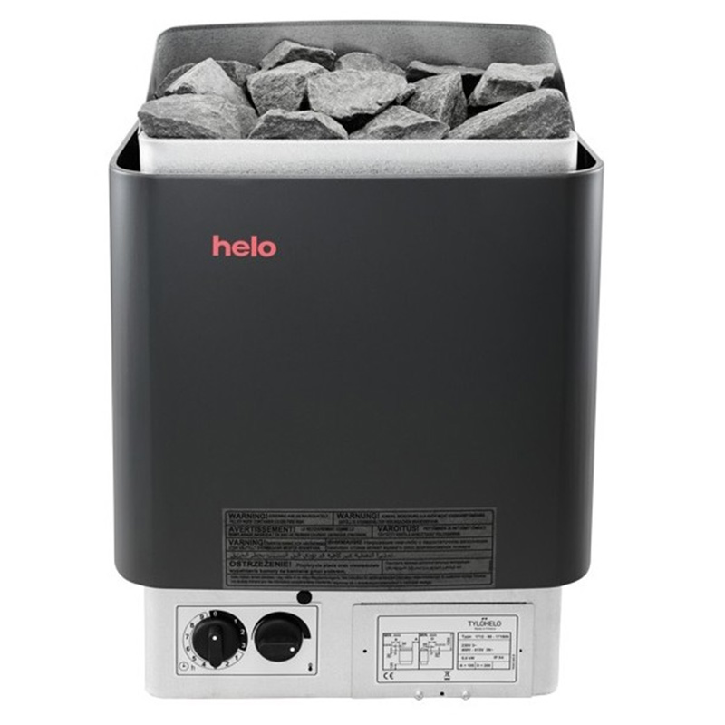 Elektryczny piec do sauny Helo CUP 90 STJ 9 kW Graphite ze sterowaniem