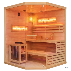 Sauna FIŃSKA LARK 4 WD piec HARVIA 6KW 150X150